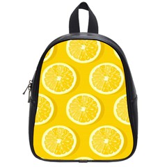 Lemon-fruits-slice-seamless-pattern School Bag (small) by Simbadda