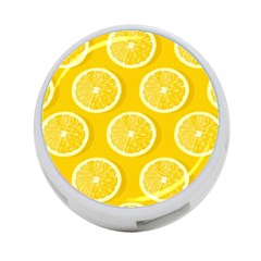 Lemon-fruits-slice-seamless-pattern 4-port Usb Hub (one Side) by Simbadda