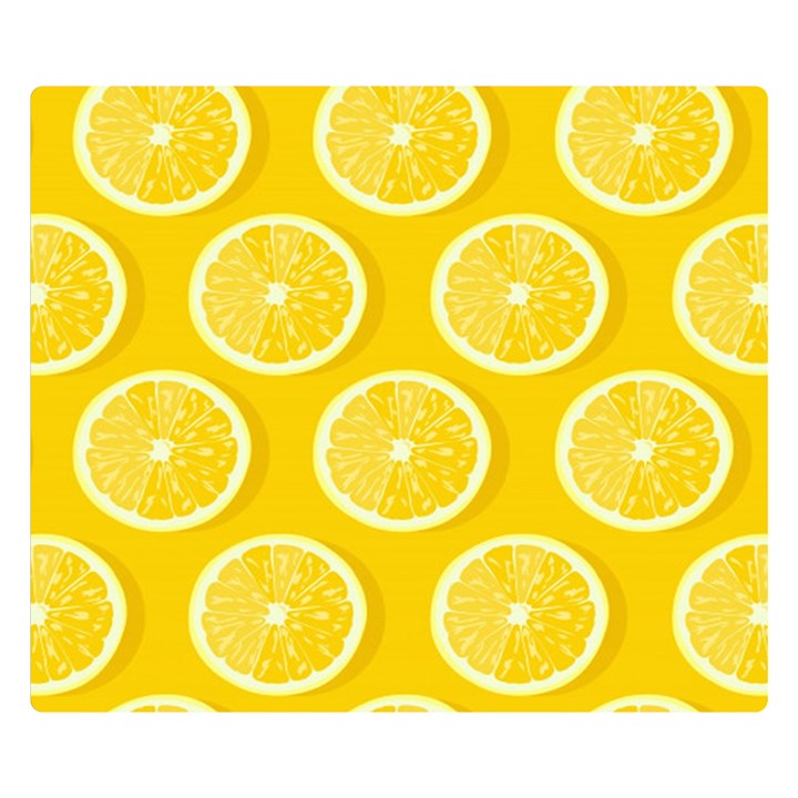 Lemon-fruits-slice-seamless-pattern Two Sides Premium Plush Fleece Blanket (Small)