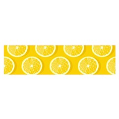 Lemon-fruits-slice-seamless-pattern Oblong Satin Scarf (16  X 60 ) by Simbadda