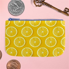 Lemon-fruits-slice-seamless-pattern Large Coin Purse by Simbadda