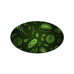 Bacteria-virus-seamless-pattern-inversion Sticker Oval (100 Pack) by Simbadda