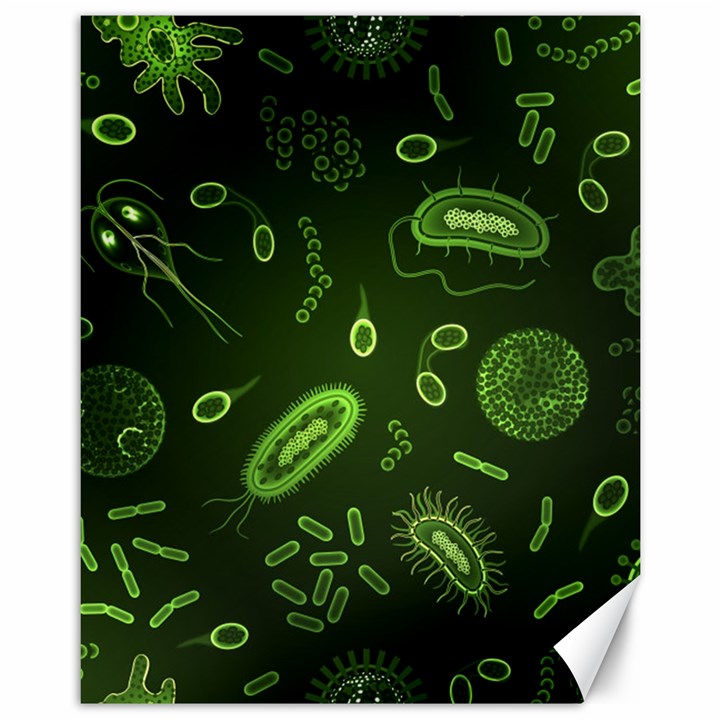 Bacteria-virus-seamless-pattern-inversion Canvas 11  x 14 