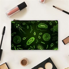 Bacteria-virus-seamless-pattern-inversion Cosmetic Bag (medium) by Simbadda