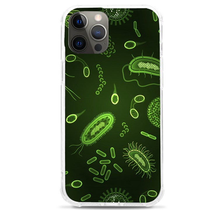 Bacteria-virus-seamless-pattern-inversion iPhone 12 Pro max TPU UV Print Case