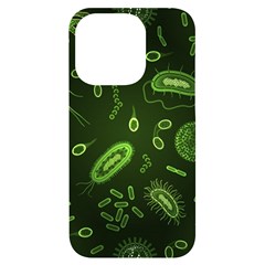 Bacteria-virus-seamless-pattern-inversion Iphone 14 Pro Black Uv Print Case by Simbadda