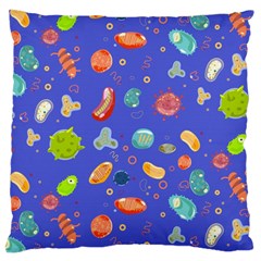 Virus-seamless-pattern Large Cushion Case (one Side) by Simbadda