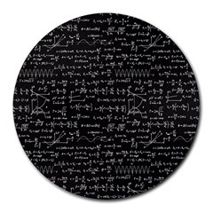 Math-equations-formulas-pattern Round Mousepad by Simbadda