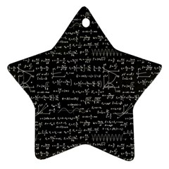 Math-equations-formulas-pattern Ornament (star) by Simbadda