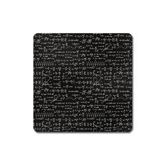 Math-equations-formulas-pattern Square Magnet by Simbadda