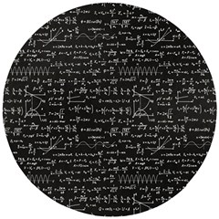 Math-equations-formulas-pattern Wooden Puzzle Round by Simbadda