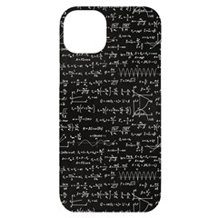 Math-equations-formulas-pattern Iphone 14 Plus Black Uv Print Case by Simbadda