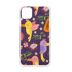 Exotic-seamless-pattern-with-parrots-fruits Iphone 11 Tpu Uv Print Case by Simbadda