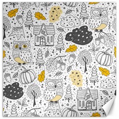 Doodle-seamless-pattern-with-autumn-elements Canvas 20  X 20  by Simbadda