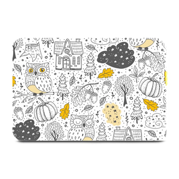 Doodle-seamless-pattern-with-autumn-elements Plate Mats