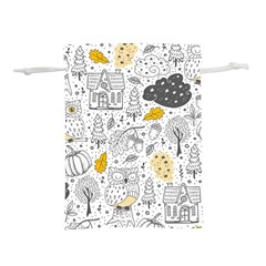 Doodle-seamless-pattern-with-autumn-elements Lightweight Drawstring Pouch (l) by Simbadda