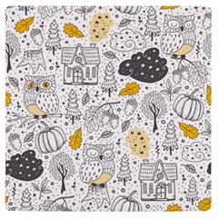 Doodle-seamless-pattern-with-autumn-elements Uv Print Square Tile Coaster 