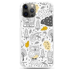 Doodle-seamless-pattern-with-autumn-elements Iphone 12 Pro Max Tpu Uv Print Case by Simbadda