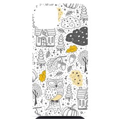 Doodle-seamless-pattern-with-autumn-elements Iphone 14 Plus Black Uv Print Case by Simbadda