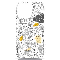 Doodle-seamless-pattern-with-autumn-elements Iphone 14 Pro Max Black Uv Print Case by Simbadda