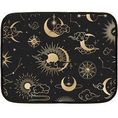 Asian-seamless-pattern-with-clouds-moon-sun-stars-vector-collection-oriental-chinese-japanese-korean Fleece Blanket (mini) by Simbadda