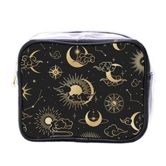 Asian-seamless-pattern-with-clouds-moon-sun-stars-vector-collection-oriental-chinese-japanese-korean Mini Toiletries Bag (one Side) by Simbadda