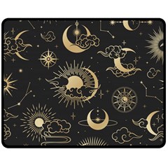 Asian-seamless-pattern-with-clouds-moon-sun-stars-vector-collection-oriental-chinese-japanese-korean Fleece Blanket (medium) by Simbadda