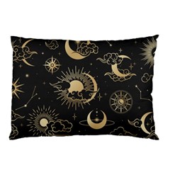 Asian-seamless-pattern-with-clouds-moon-sun-stars-vector-collection-oriental-chinese-japanese-korean Pillow Case (two Sides) by Simbadda