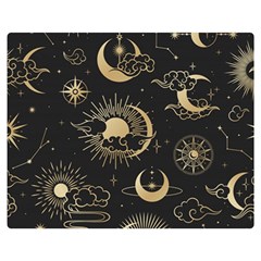 Asian-seamless-pattern-with-clouds-moon-sun-stars-vector-collection-oriental-chinese-japanese-korean Two Sides Premium Plush Fleece Blanket (medium) by Simbadda