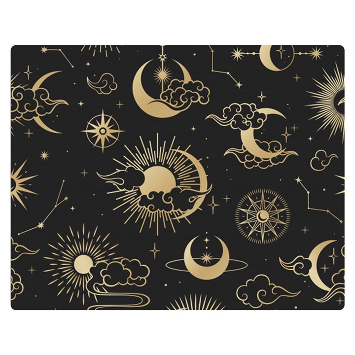 Asian-seamless-pattern-with-clouds-moon-sun-stars-vector-collection-oriental-chinese-japanese-korean Premium Plush Fleece Blanket (Medium)