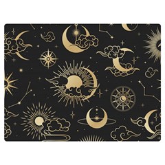 Asian-seamless-pattern-with-clouds-moon-sun-stars-vector-collection-oriental-chinese-japanese-korean Premium Plush Fleece Blanket (extra Small) by Simbadda