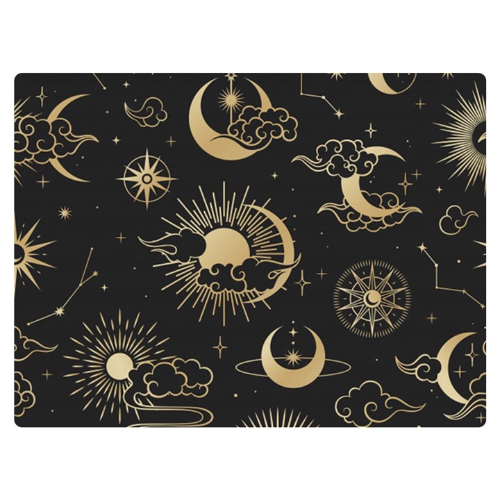 Asian-seamless-pattern-with-clouds-moon-sun-stars-vector-collection-oriental-chinese-japanese-korean Premium Plush Fleece Blanket (Extra Small)