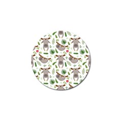 Seamless-pattern-with-cute-sloths Golf Ball Marker (10 Pack) by Simbadda