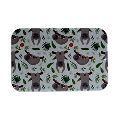 Seamless-pattern-with-cute-sloths Open Lid Metal Box (silver)   by Simbadda