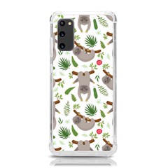 Seamless-pattern-with-cute-sloths Samsung Galaxy S20 6 2 Inch Tpu Uv Case by Simbadda