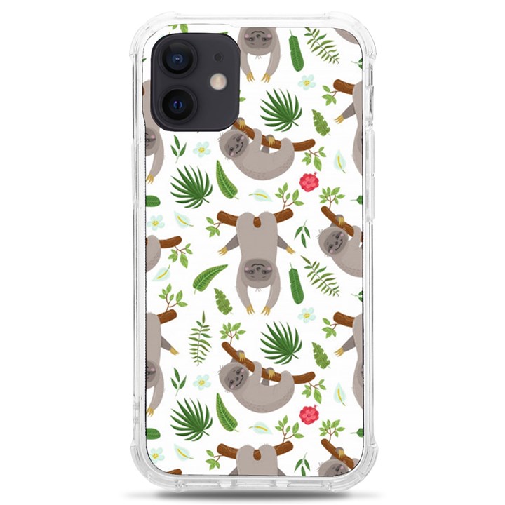 Seamless-pattern-with-cute-sloths iPhone 12 mini TPU UV Print Case	