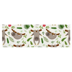 Seamless-pattern-with-cute-sloths Banner And Sign 6  X 2  by Simbadda