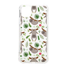 Seamless-pattern-with-cute-sloths Iphone 11 Pro Max 6 5 Inch Tpu Uv Print Case by Simbadda