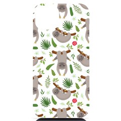 Seamless-pattern-with-cute-sloths Iphone 14 Plus Black Uv Print Case by Simbadda