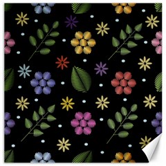 Embroidery-seamless-pattern-with-flowers Canvas 12  X 12  by Simbadda