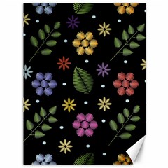 Embroidery-seamless-pattern-with-flowers Canvas 36  X 48 