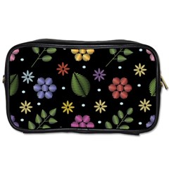 Embroidery-seamless-pattern-with-flowers Toiletries Bag (two Sides) by Simbadda