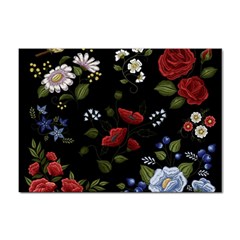 Floral-folk-fashion-ornamental-embroidery-pattern Sticker A4 (100 Pack) by Simbadda