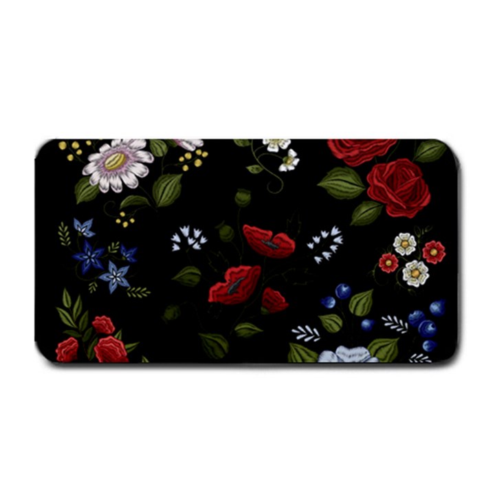 Floral-folk-fashion-ornamental-embroidery-pattern Medium Bar Mat