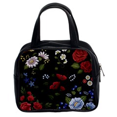 Floral-folk-fashion-ornamental-embroidery-pattern Classic Handbag (two Sides) by Simbadda