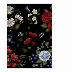 Floral-folk-fashion-ornamental-embroidery-pattern Small Garden Flag (two Sides) by Simbadda