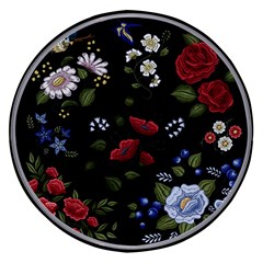 Floral-folk-fashion-ornamental-embroidery-pattern Wireless Fast Charger(black) by Simbadda