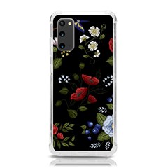 Floral-folk-fashion-ornamental-embroidery-pattern Samsung Galaxy S20 6 2 Inch Tpu Uv Case by Simbadda