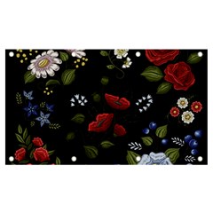 Floral-folk-fashion-ornamental-embroidery-pattern Banner And Sign 7  X 4  by Simbadda