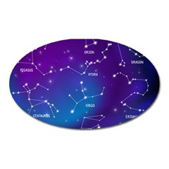 Realistic-night-sky-poster-with-constellations Oval Magnet by Simbadda